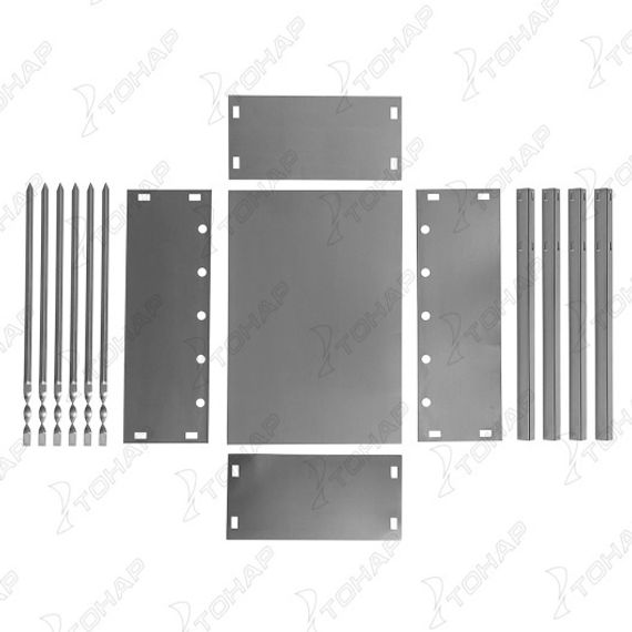 Мангал сборный Helios Light 350x240x350мм, 6 шампуров, сталь 0,4мм (HS-МC.02-Э-1) Helios (0)