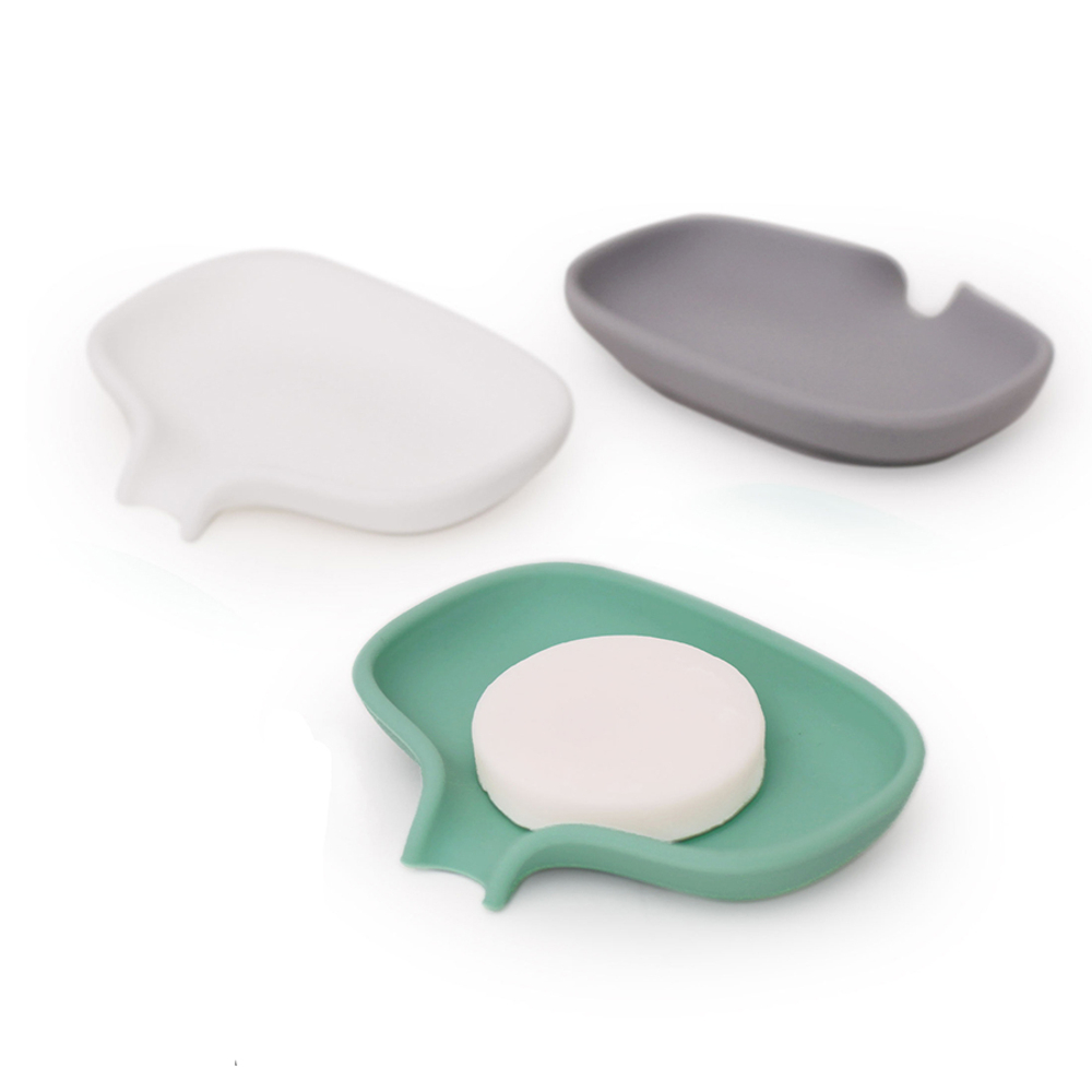 Мыльница с носиком для слива серая (малая)