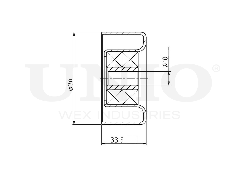 Ролик натяжной приводного ремня UNIO TNS-10302