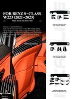 Накладки для системы освещения и ароматизации с глянцевым черным тримом для Mercedes-Benz S-Class W223 2020+ Мерседес Бенц S класс