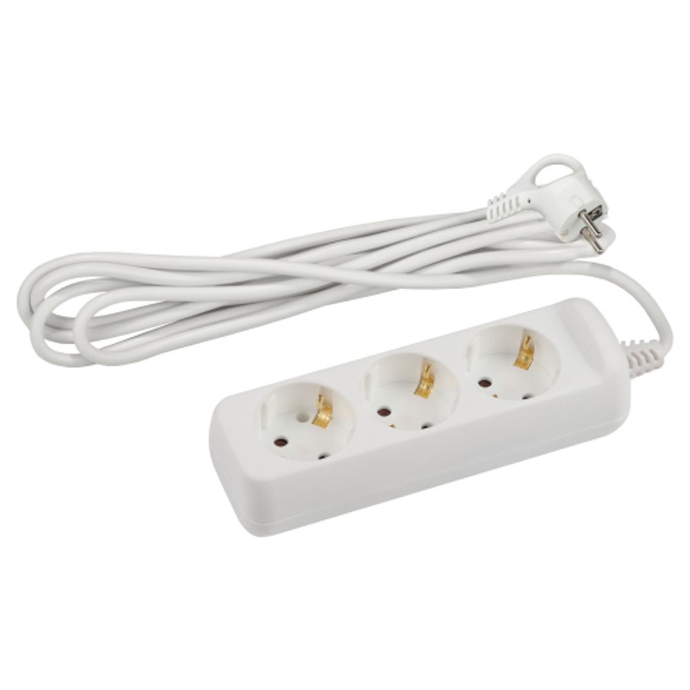 Удлинитель электрический ЭРА U-3e-10m-3x1,5 с заземлением 3 розетки 10м ПВС 3x1,5мм2 16А | Бытовые удлинители