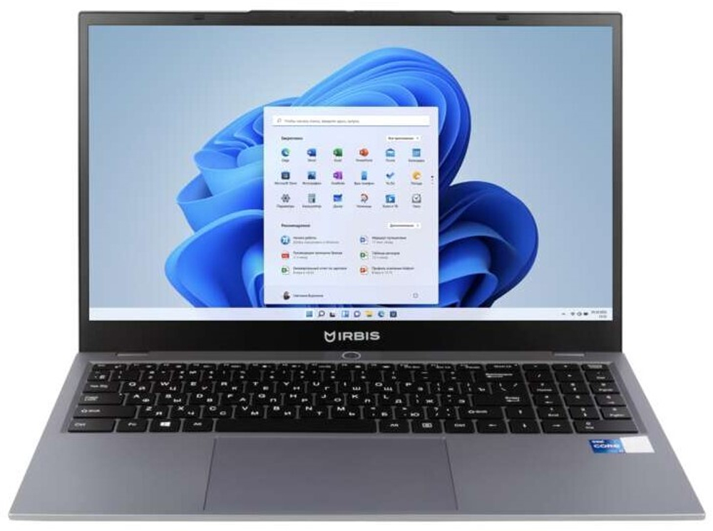 Ноутбук  Irbis 15NBP3512_G2 15.6 ", Core i7, 16 Гб RAM, 512 Гб SSD, Iris Xe Graphics, Серый