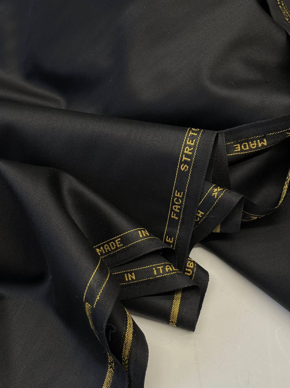 Шерсть с эластаном костюмно-плательная double face черная