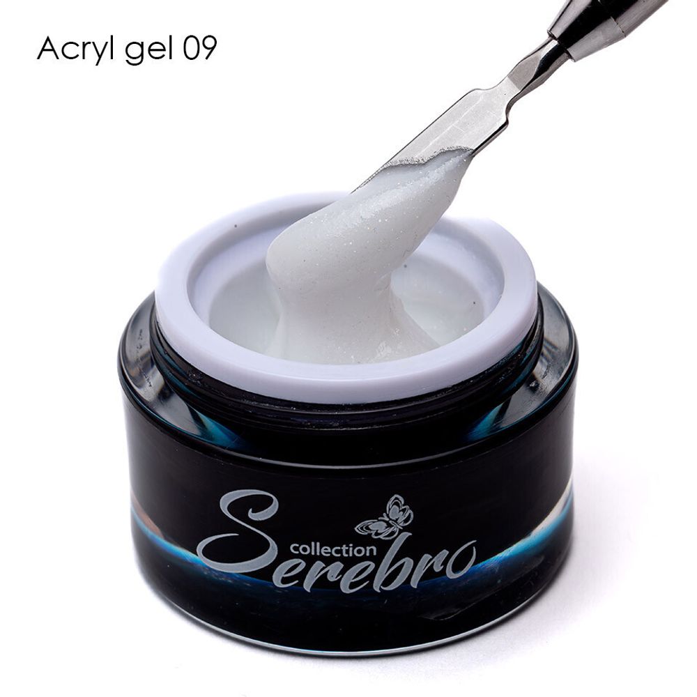 Serebro, Acryl Gel с шиммером №09, 15 мл