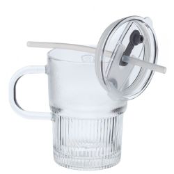 GAEM Кружка с трубочкой, 400 мл, L12 W7,5 H12 см, 4в.