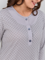 Ночная сорочка С-008/серый-экрюгорошки