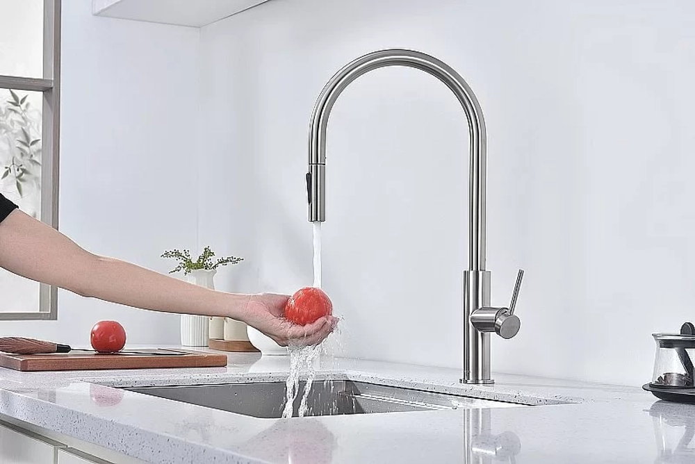 Смеситель для кухни Paulmark Senso Se215180-BS брашированная сталь