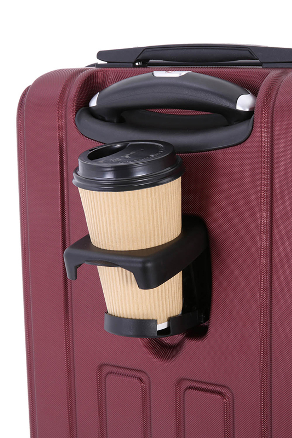 Чемодан Wenger Vaud, бордовый, с подставкой для кофе, 47x23x35 см, 38 л