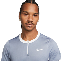 Мужское теннисное поло Nike Men's Court Dri-Fit Advantage Polo - ashen slate/white/white