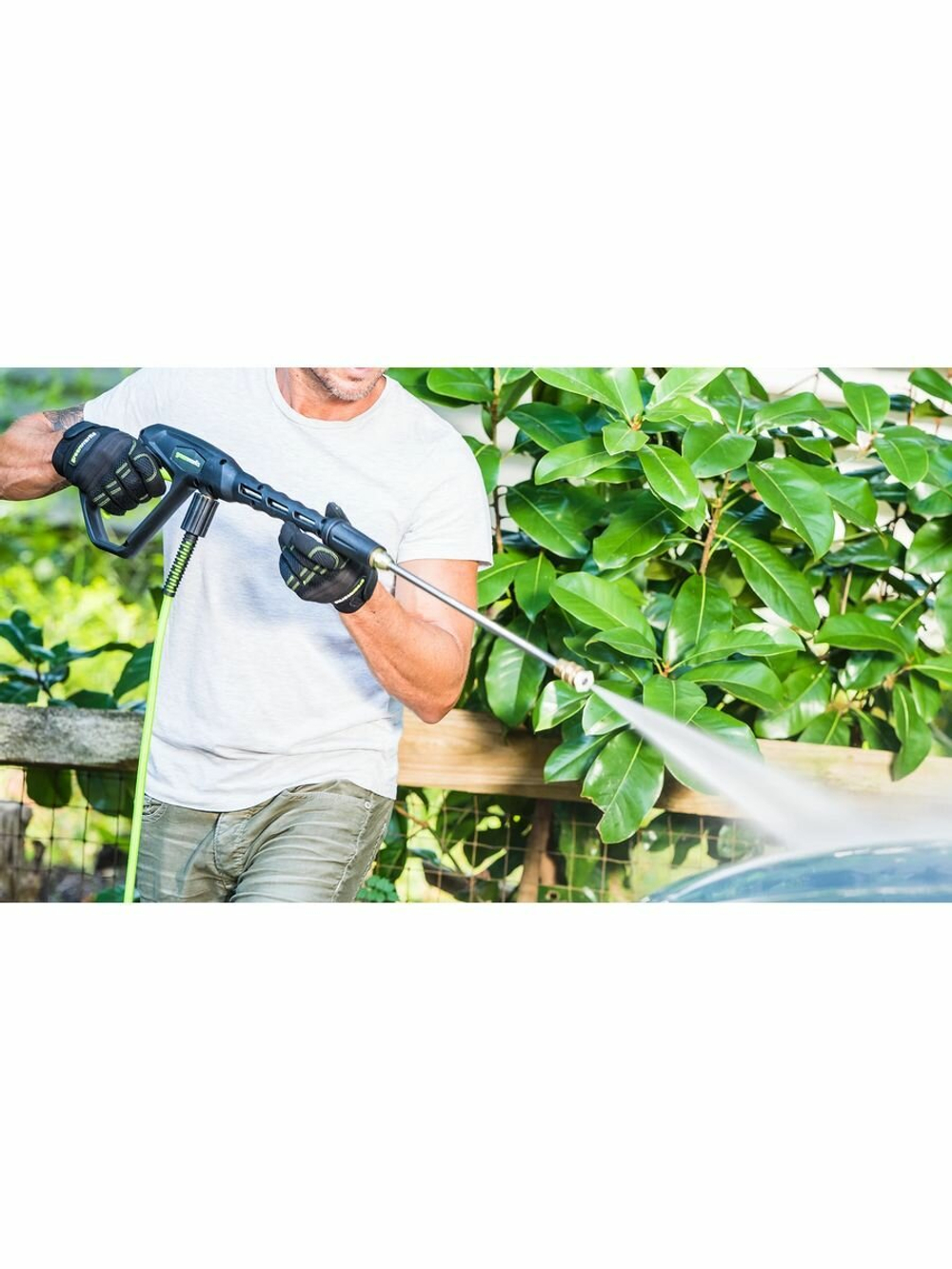 Мойка высокого давления GREENWORKS 1800Вт,140бар,420 л/час.,шланг7,6м (5106707)