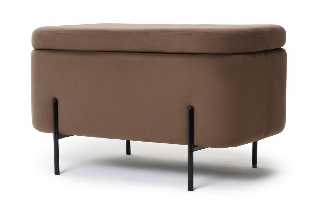 Пуф Gloria овальный Коричневый с ящиком