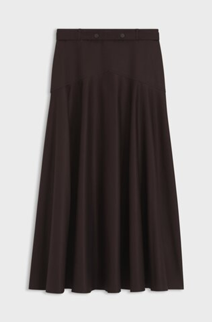 BOSS Юбка А-силуэта с поясом из эластичного хлопка