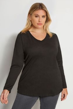 Лонгслив 17214 черный в рубчик