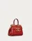 Средняя сумка с ручкой Valentino Rockstud Alcove из зернистой телячьей кожи красный