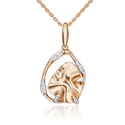 Подвеска «Шарм» из красного золота с натуральными топазами white