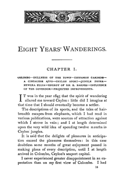 Eight years' wanderings in Ceylon | Samuel White Baker