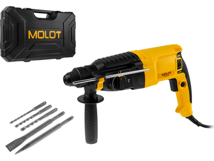 Перфоратор MOLOT MRH 2828 в чем. 800 Вт, 3 Дж, 26 мм.