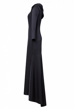 Платье шелковое силуэт «рыбка» черное 21-03-22 SS