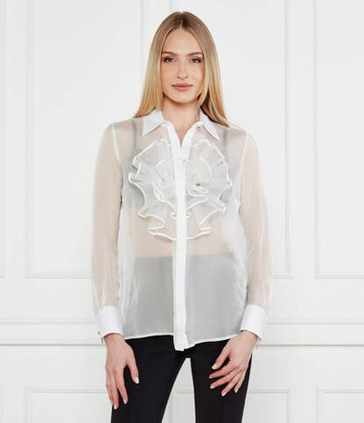Шелковая рубашка Elisabetta Franchi - белый(CA10752E2)