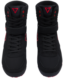 БЕЗ УПАКОВКИ Обувь для бокса высокая INSANE ORO, черный/красный