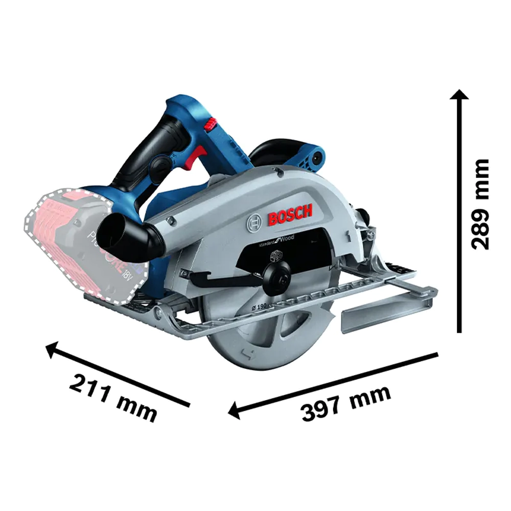 Bosch GKS 18V-68 C аккумуляторная циркулярная пила (без АКБ и ЗУ) 06016B5000