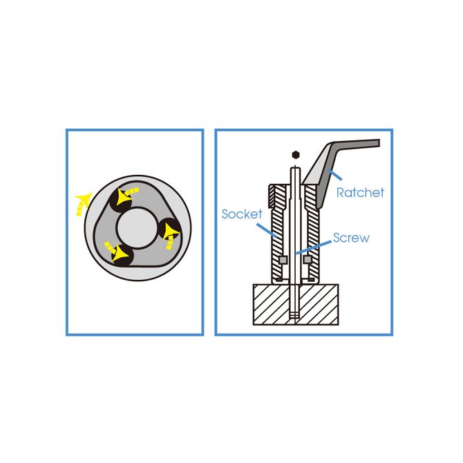 KING TONY (9TD401-06M) Шпильковерт 1/2", 6 мм, эксцентриковый