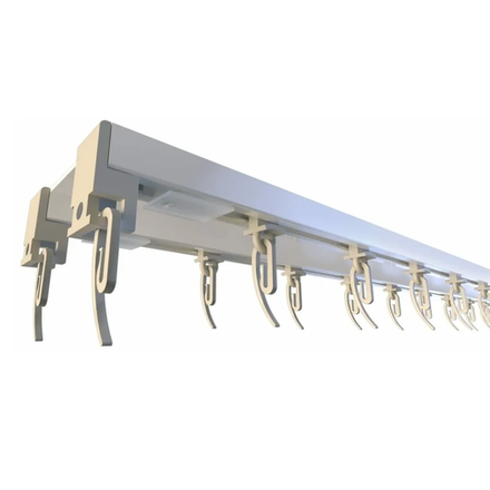 Двухрядный потолочный алюминиевый карниз, белый. Цена за 1 п.м.