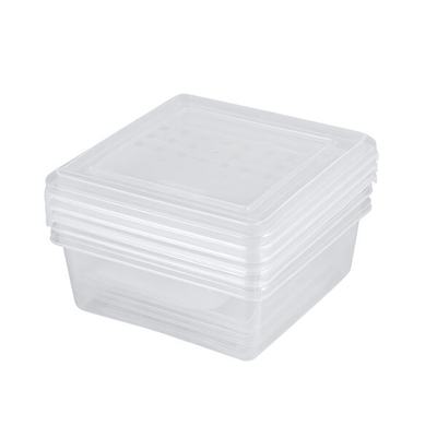 Комплект контейнеров для заморозки "Asti" квадратных 0,5л х 3 шт. (бесцветный)