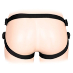 Черные трусики для страпона в комплекте с коннектором и насадкой