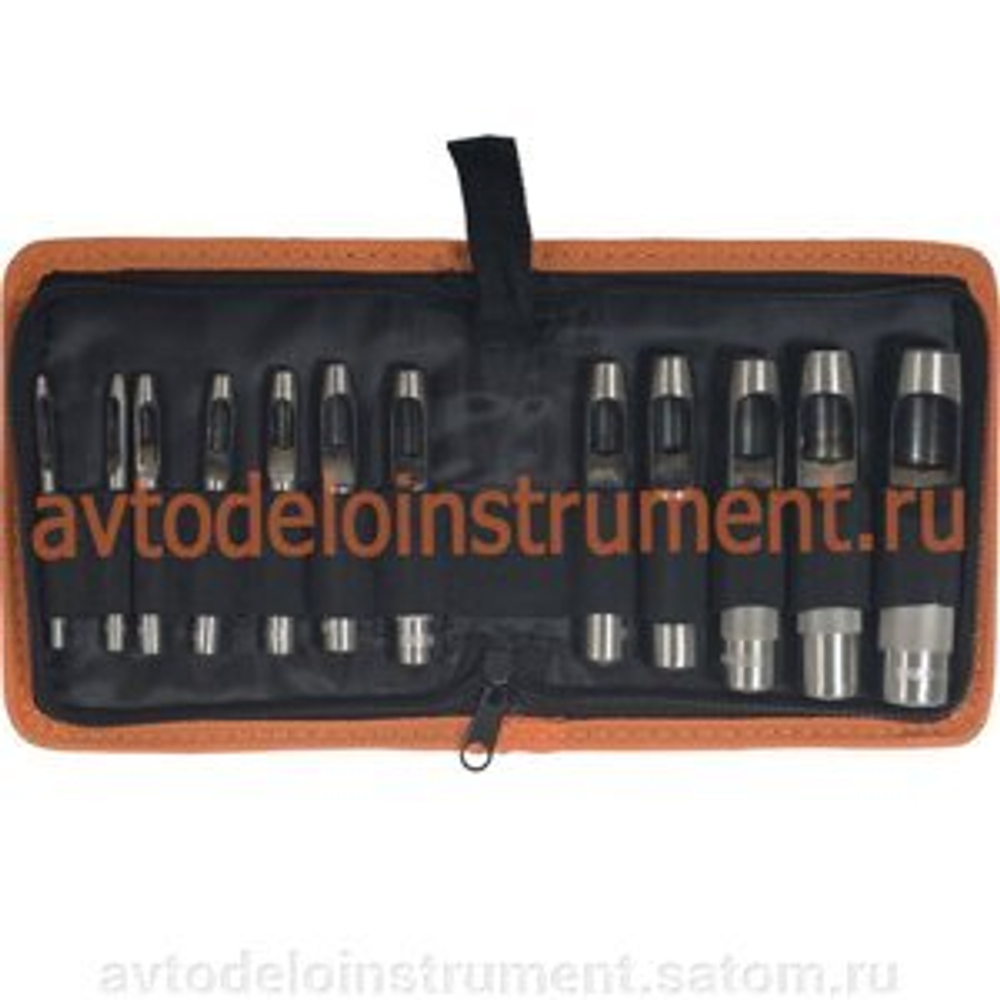 НАБОР ПРОСЕЧЕК 12ШТ.3,0-19,0ММ (В СУМКЕ) (АВТОDЕЛО) (40412)