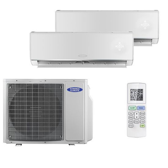 Мультисплит система на 2 комнаты General Climate GC-ME09HR32 x 2 / GU-M2E18H32