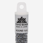 Японский бисер TOHO Round 8/0 (№344), окрашенный изнутри прозрачный