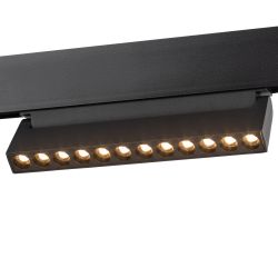 Магнитный трековый светильник ЭРА TRM20-4-22-12W3K-B для системы NOVA 48V 12Вт 3000К направленный свет черный | Магнитные трековые светильники