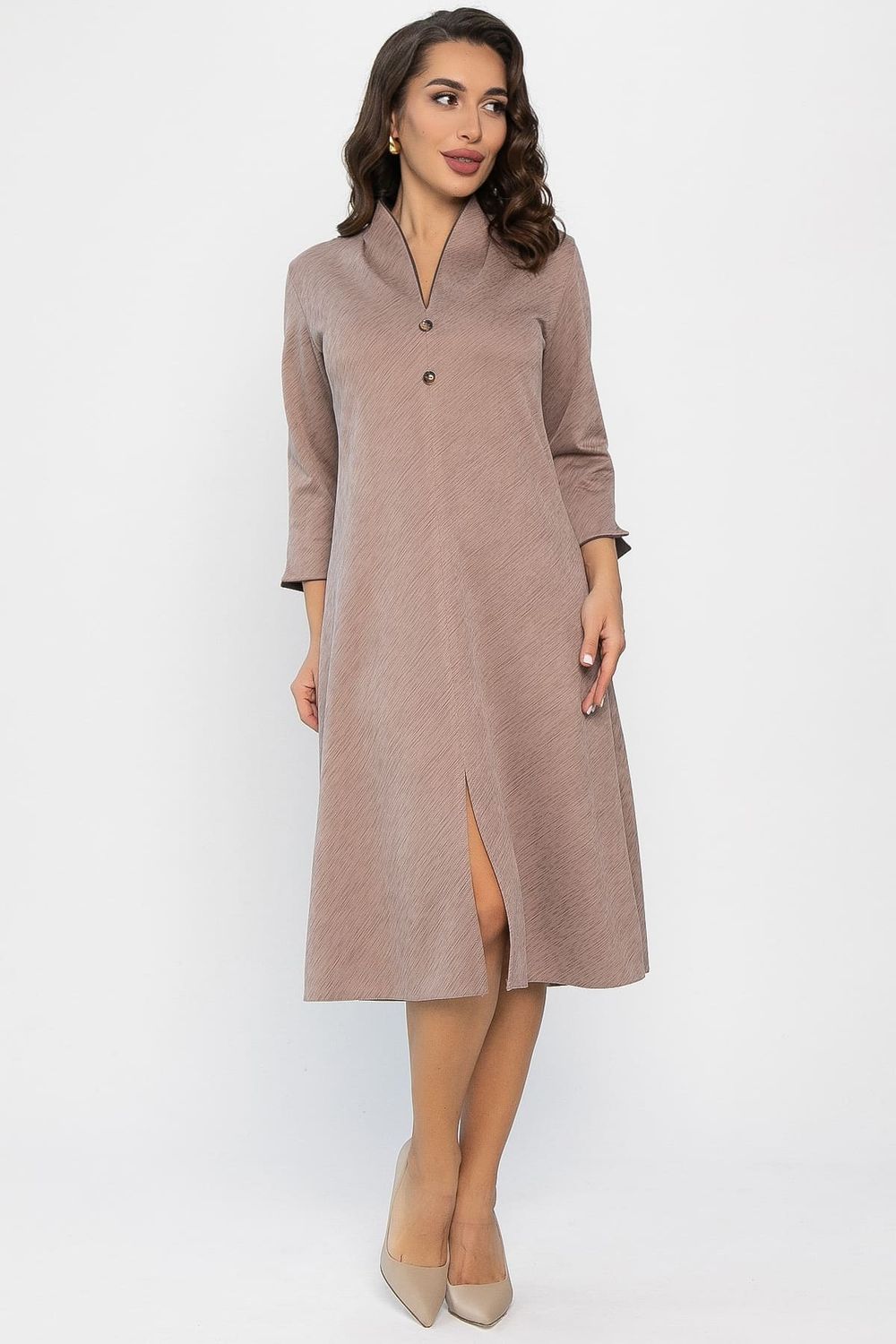 Платье трикотажное Дарьяна НЬЮ (бежевое) П14304-18М LT Collection