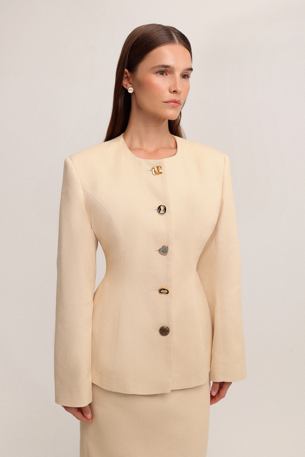 Жакет приталенный из денима