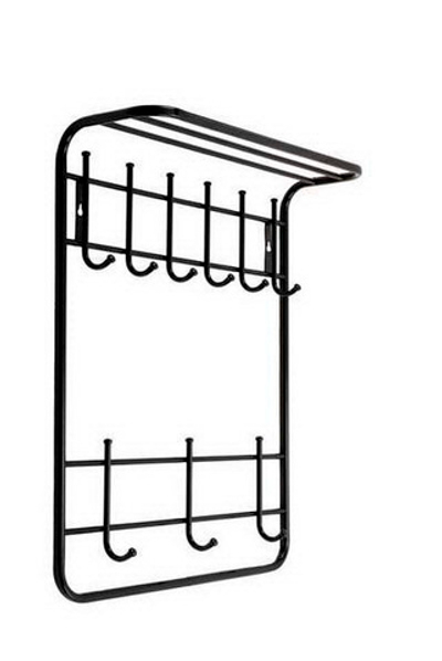 Вешалка 2х ярусная 60см черный (17810)