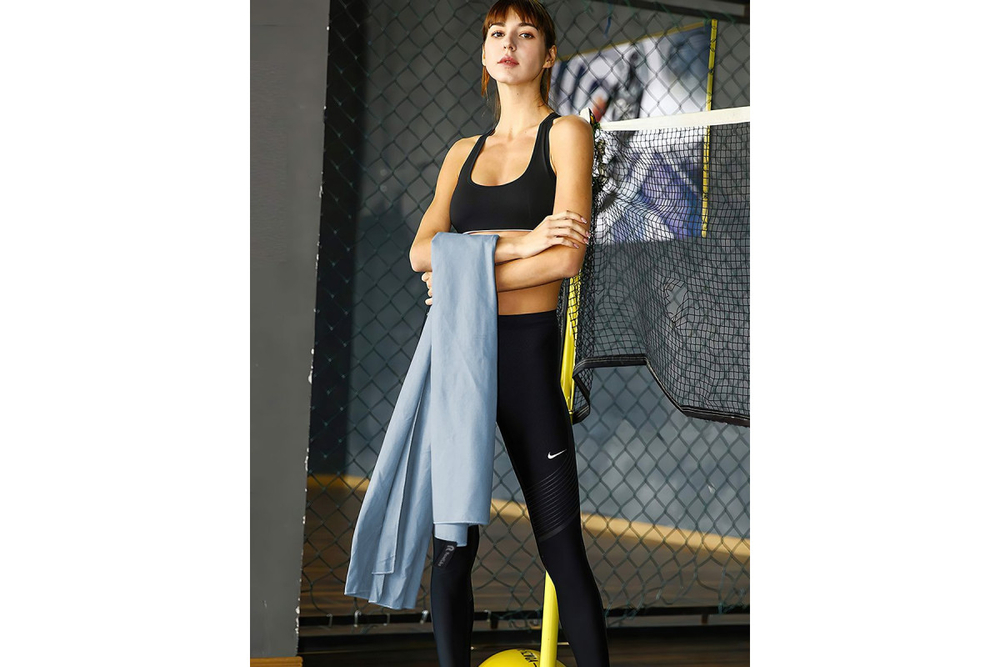 Полотенце спортивное охлаждающее RoadLike Camp 70*140 см серый