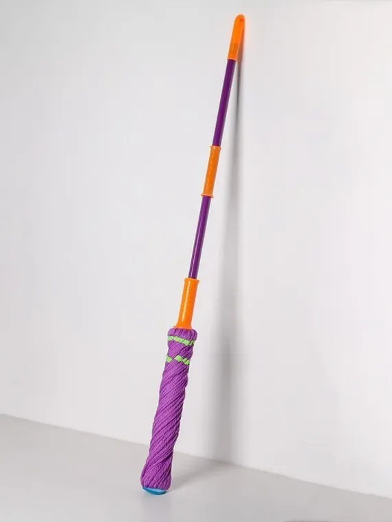 Швабра для мытья пола с отжимом Доляна, насадка из микрофибры, металлическая ручка 117 см, цвет МИКС