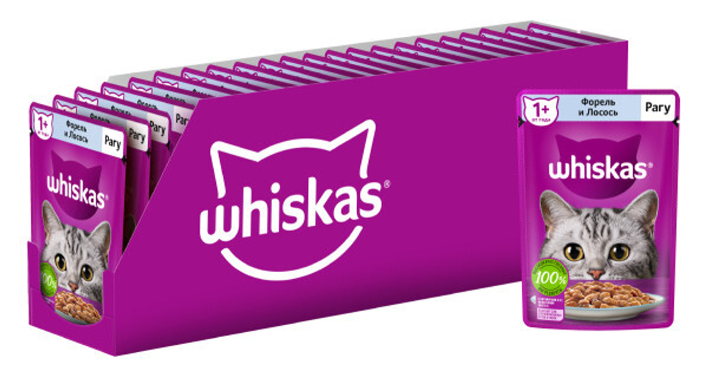 Рагу говядина и ягненок, 75г корм для кошек влажный Whiskas