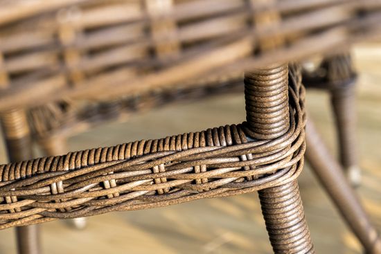 "Сицилия" обеденная группа плетеная, цвет коричневый