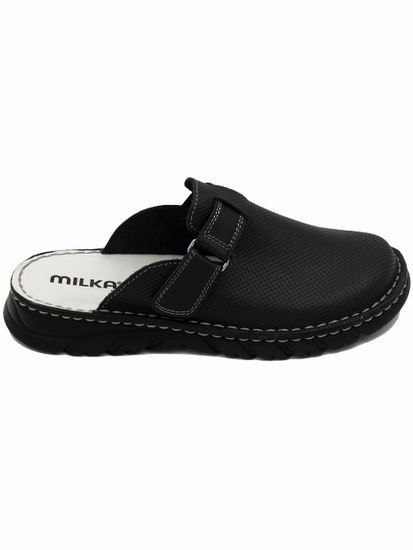 03 | "Duki" | Черные женские медицинские сабо натуральная кожа