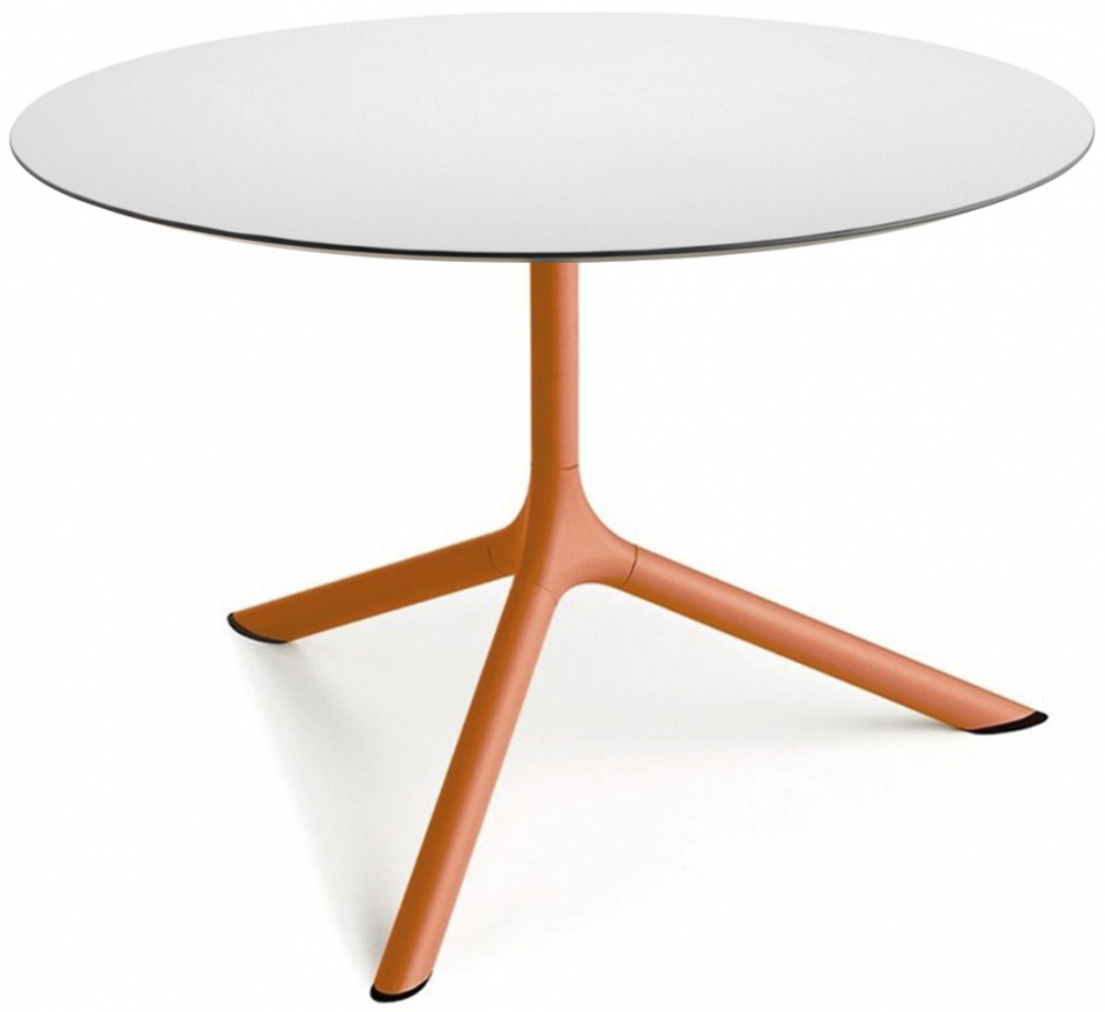 Столик ламинированный кофейный Scab Design Tripe Maxi, терракотовый, белый
