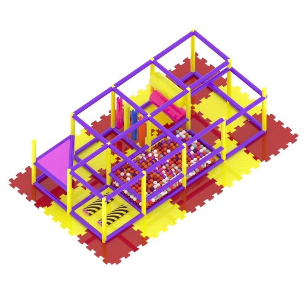 Детский игровой лабиринт «Классик 2» 11м² (4.65*2.35*2.5м)