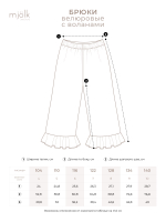 Велюровые брюки с воланами Mjölk Mist Grey