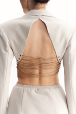 Платье-пиджак со шнуровкой