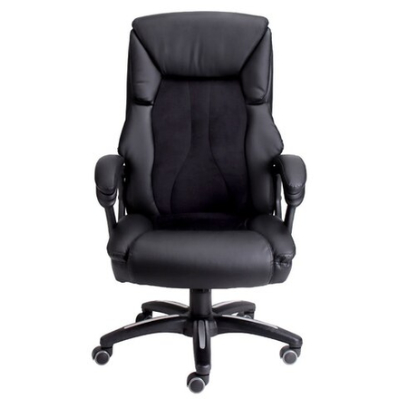 Кресло руководителя из эко кожи и ткани