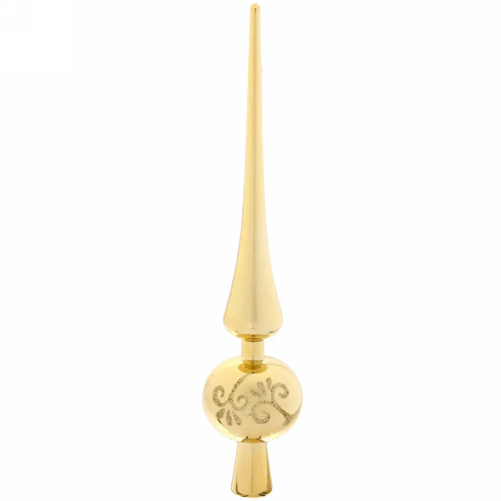 Верхушка на ёлку 27 см «Золотой иней» золото