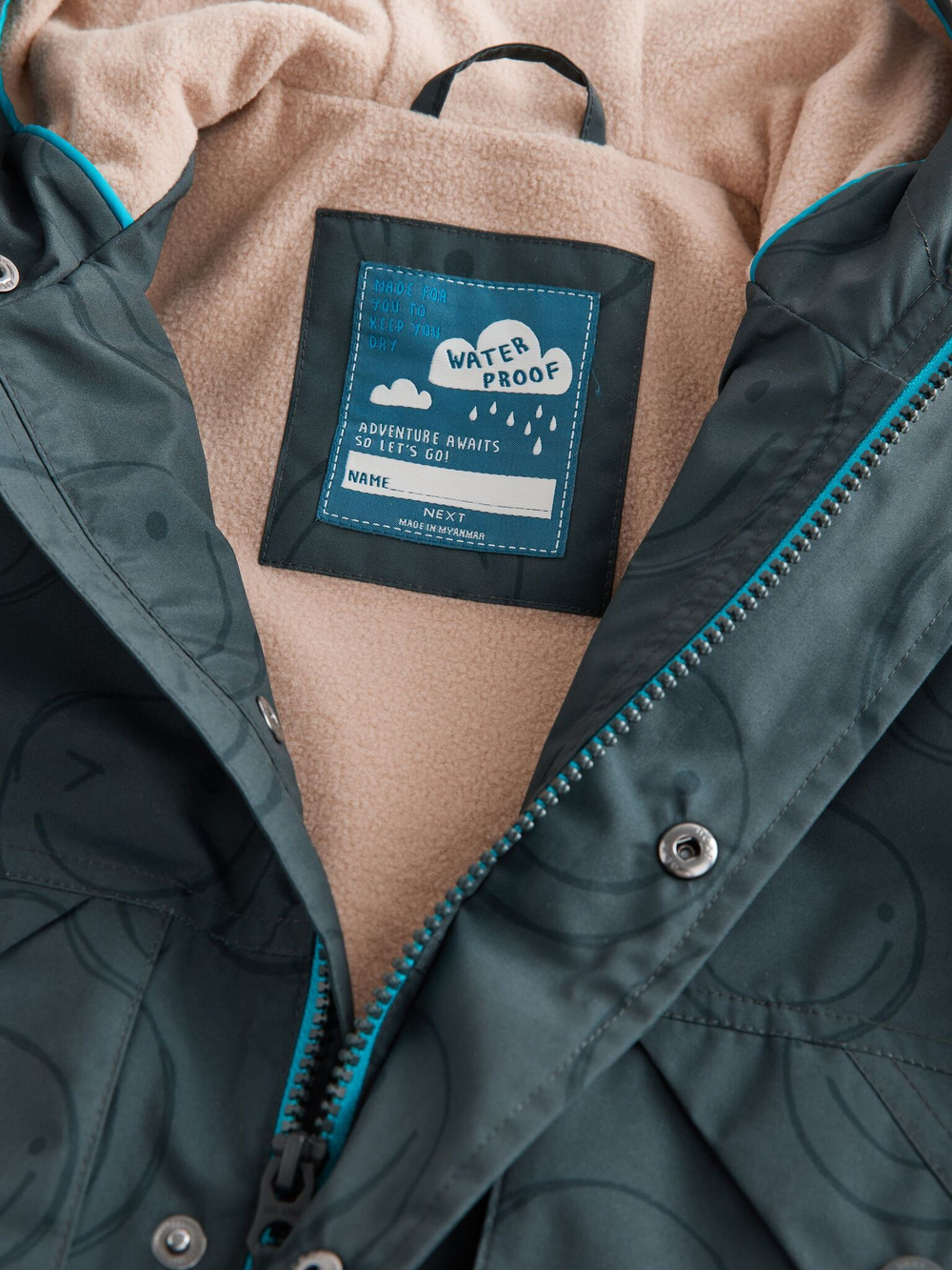 Куртка непромокаемая с флисовой подкладкой Next Q60-461, Черный