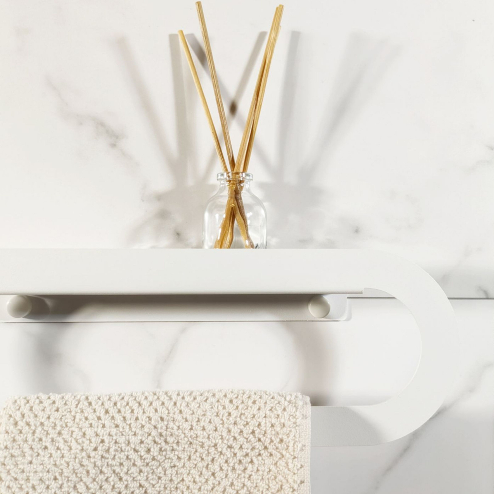 Держатель для полотенец MetaDec Oval 30см белый