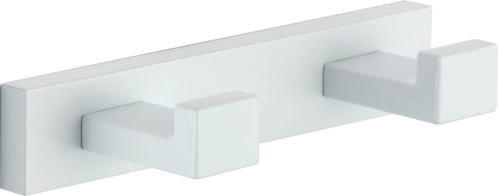 88052-F П/держатель 2 крючка (БЕЛЫЙ) GANZER (20/1шт)